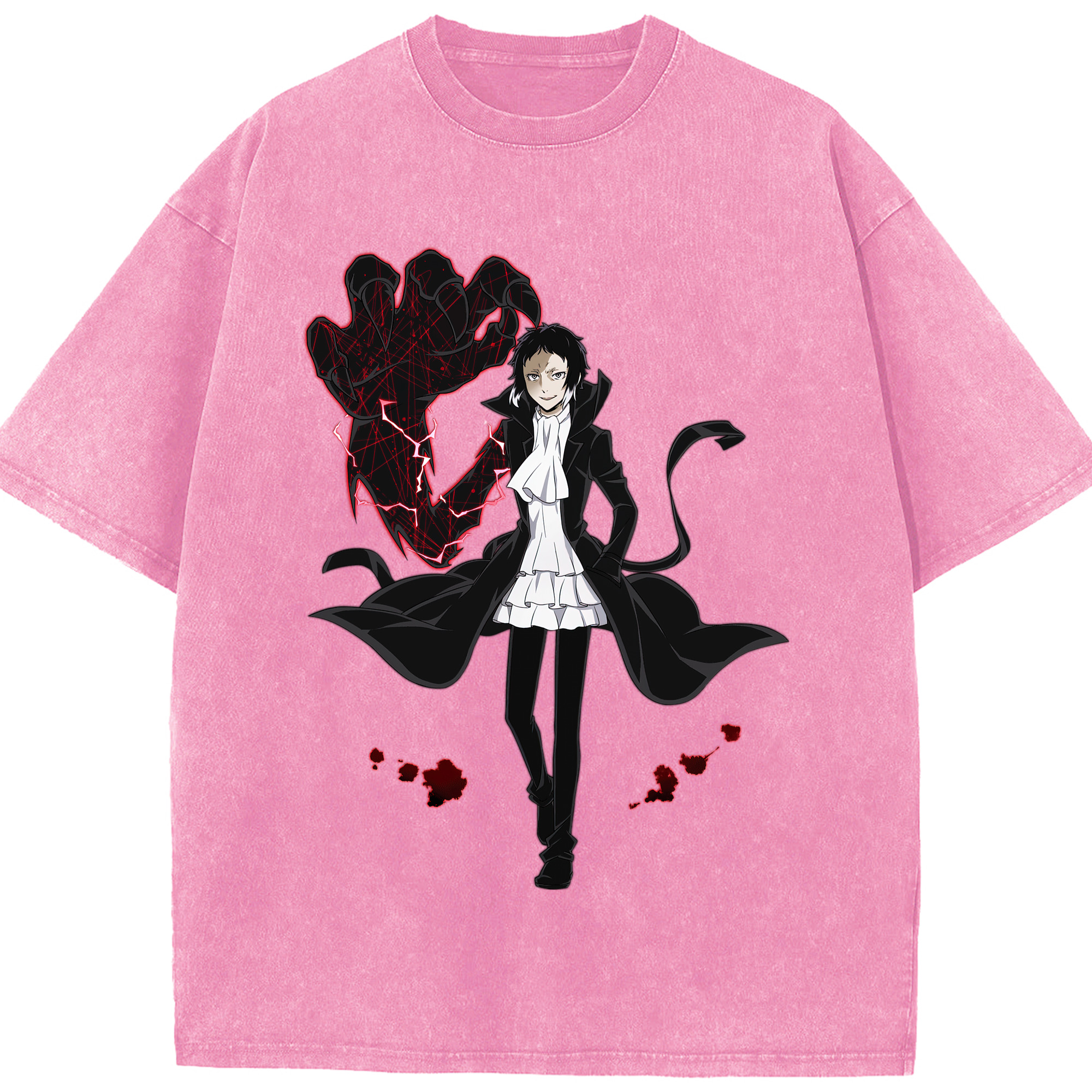（画像用） 文豪ストレイドッグス Bungo Stray Dogs 綿100% ヴィンテージ風 半袖Tシャツ（フロントプリント）